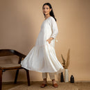 Maheshwari Silk Kurti with Pant | Off-White