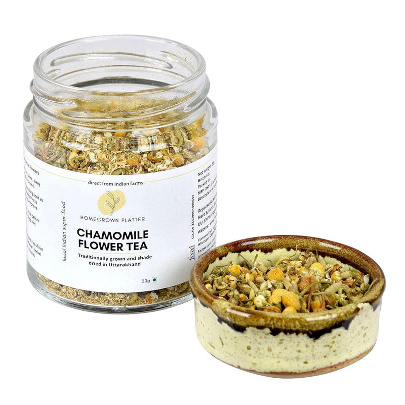 Flower Tea Combo | Chamomile Flower Tea | Hibiscus Flower Tea | Set of 2