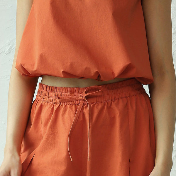 Poplin Cotton Co Ord Set | Orange