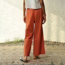 Cotton Co Ord Set for Women | White & Orange