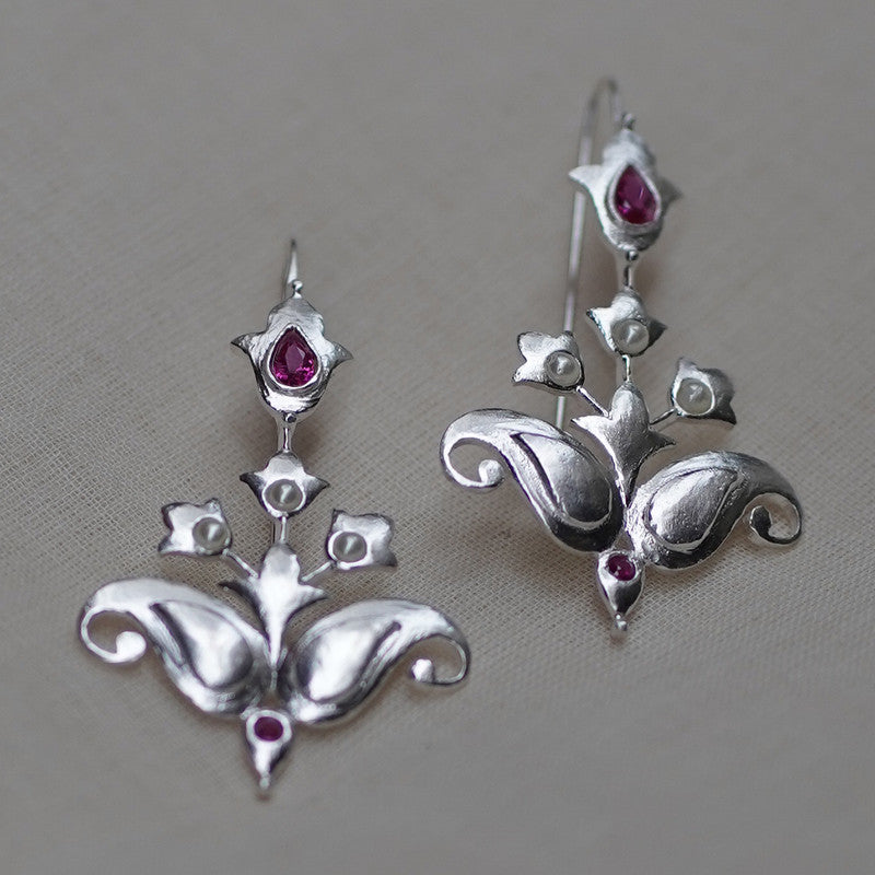 92.5 Silver Drop Earrings for Women | Chintz