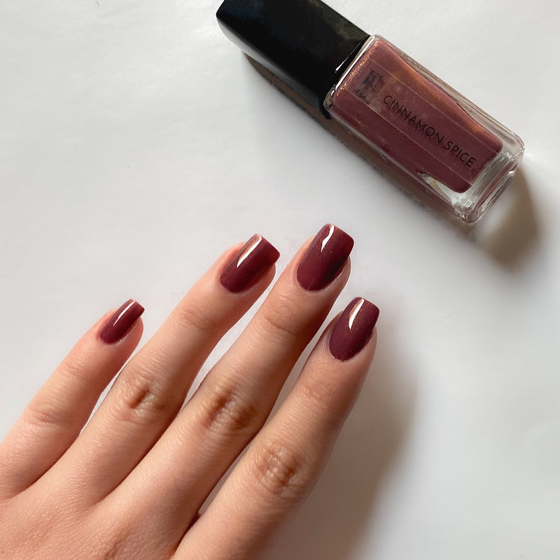 Dull Maroon Nail Polish | Cinammon Spice | Ultra-Glossy | Long-Lasting Manicure | 10 ml