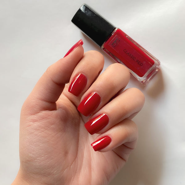 Red Nail Polish | Gel Nail Paint | Natural & Vegan | Classic Red | 10 ml