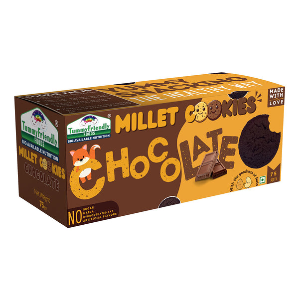 Healthy Snacks for Kids | Millet Cookies | OatsChoco, Chocolate & Peanut Butter | 75 g | Pack of 3