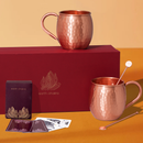 Copper Mugs with Stirrers and Playing Cards | Game Night Combo | Diwali Gift Hamper