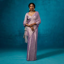 Cotton Silk Saree with Blouse Fabric | Lilac Silver