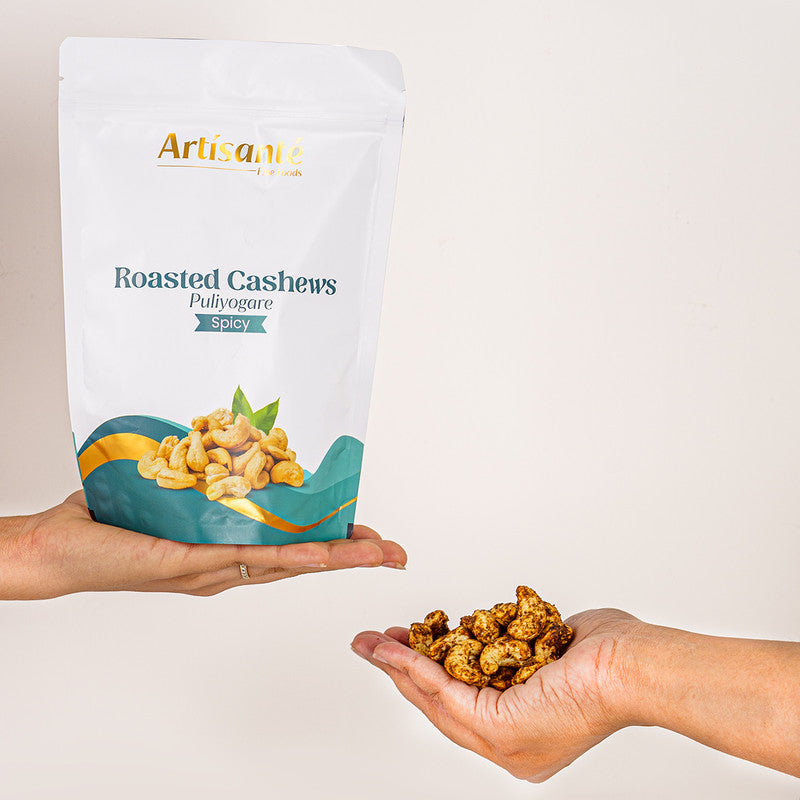 Roasted Cashews | Spicy | Puliyogare | 170 g