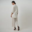 Linen Short Kurta for Women | White