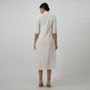 Linen Long Jacket Shirt for Women | White