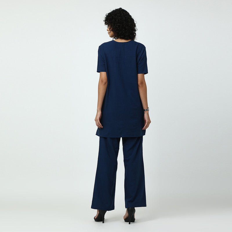 Cotton Women Co Ord Set | Navy