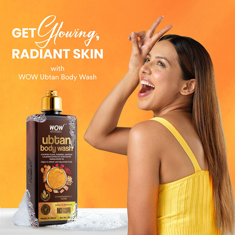 Ubtan Body Wash | Chickpea Flour, Almond Extract & Saffron | 250 ml