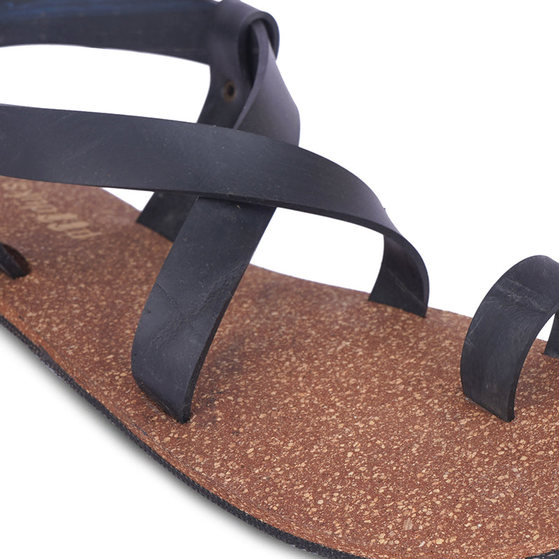 Paaduks Women's Sandals | Upcycled Rubber Footwear | Black & Brown.