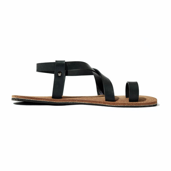 Paaduks Women's Sandals | Upcycled Rubber Footwear | Black & Brown.