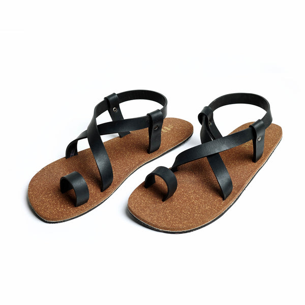 Paaduks Women's Sandals | Upcycled Rubber Footwear | Black & Brown.