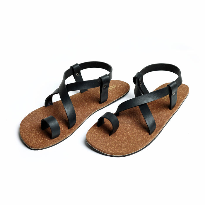 Paaduks Sandals for Men | Upcycled Rubber | Brown & Black