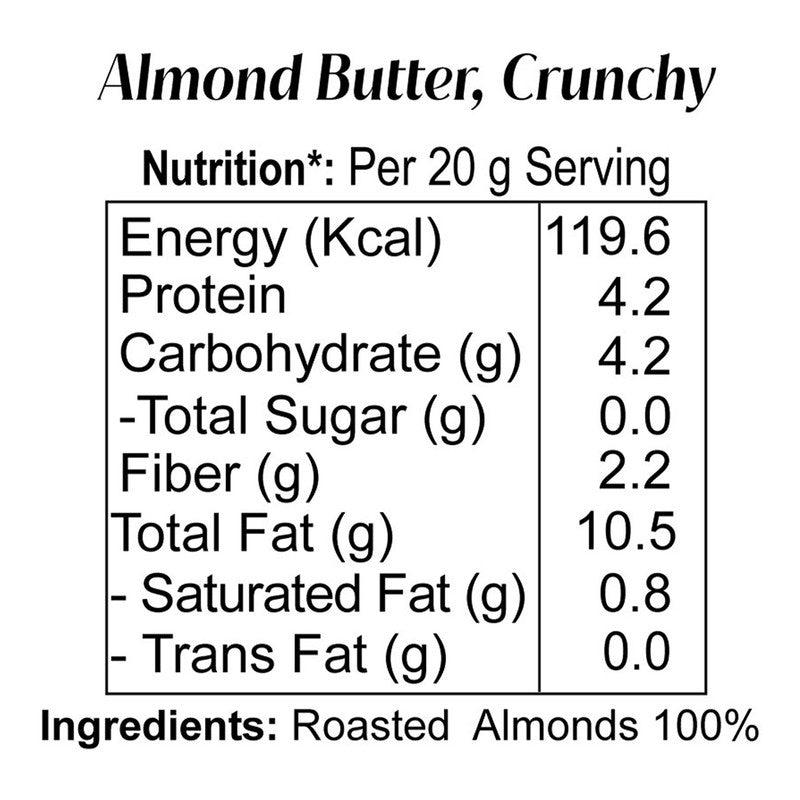 Almond Butter | Crunchy | 180 g