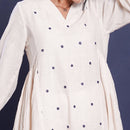 White Dress For Women | Kala Cotton | Mirror Work