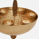 Metal Hanging Diya | Six Diya | Gold | 23 cm