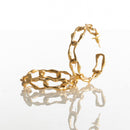 Hoop Earrings | Shackle Design | Gold Plated
