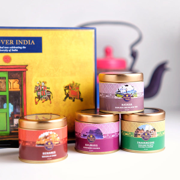 Tea Festive Diwali Gift Hamper With Infuser | Discover India | Set of 5