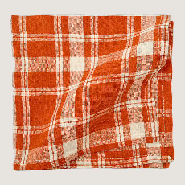 Linen Table Napkins | Solid Design | Orange