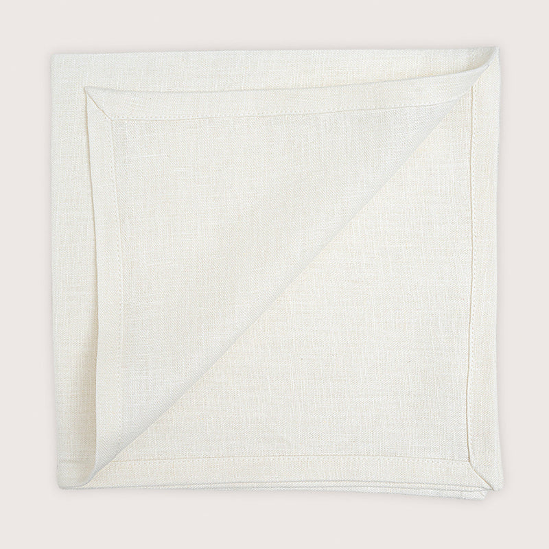 Linen Table Napkins | Solid Design | Off-White