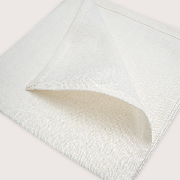 Linen Table Napkins | Solid Design | Off-White