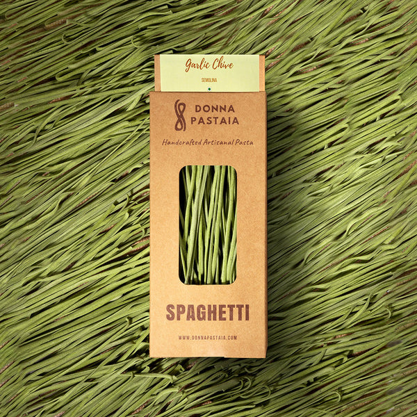Spaghetti Pasta | Semolina | Garlic & Chives | 250 g