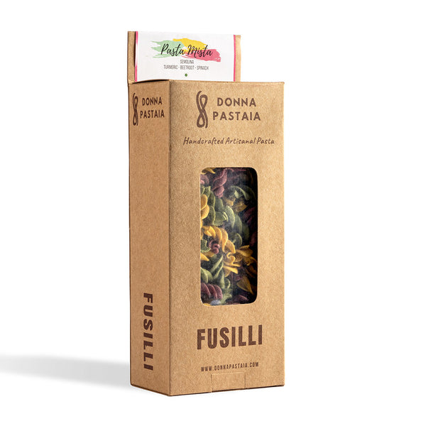 Fusilli Pasta | Semolina | Spinach, Turmeric & Beetroot | 250 g