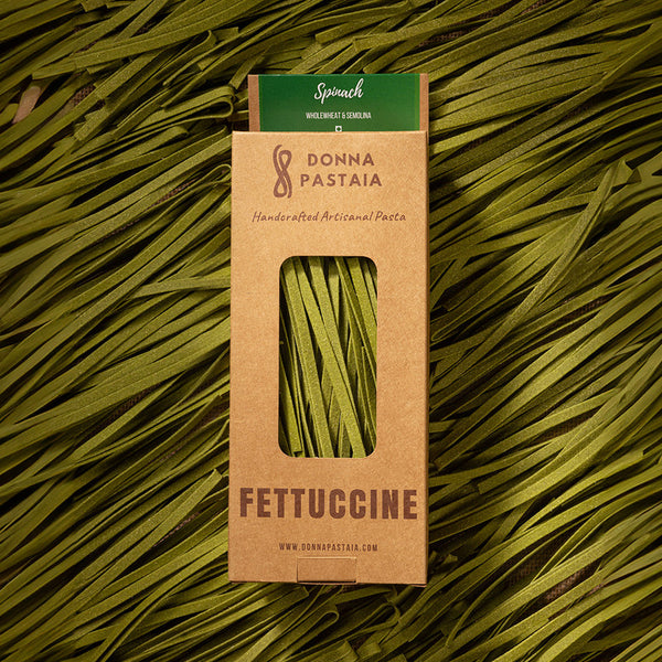 Fettuccine Pasta | Spinach | Whole Wheat & Semolina | 250 g