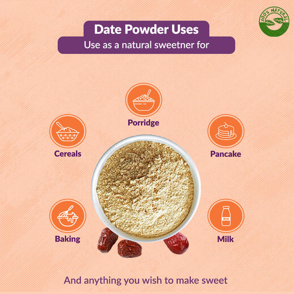 Arabian Date Powder | Dates, Kharek & Khajur |  Healthy Drink for Kids | 200 g