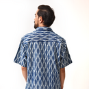 Cotton Printed Indigo Shirt for Men | Dabu Print | Half Sleeves