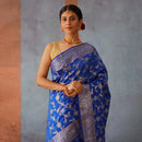 Banarasi Silk Saree | Royal Blue