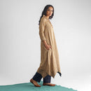 Chanderi Silk Kurta & Slip for Women | Grey & Gold