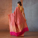 Banarasi Katan Silk Saree | Rani Pink