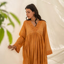 Mul Cotton Kurta Set for Women | Orange