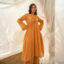 Mul Cotton Kurta Set for Women | Orange