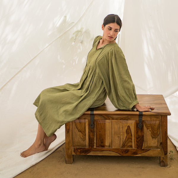 Summer Dress for Women | Linen | Green