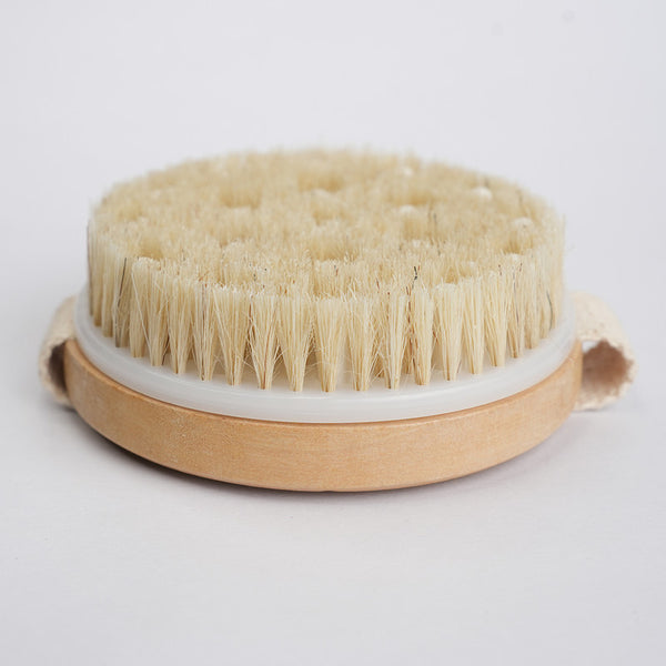 Wood Body Scrubber Dry Brush | Round Shaped