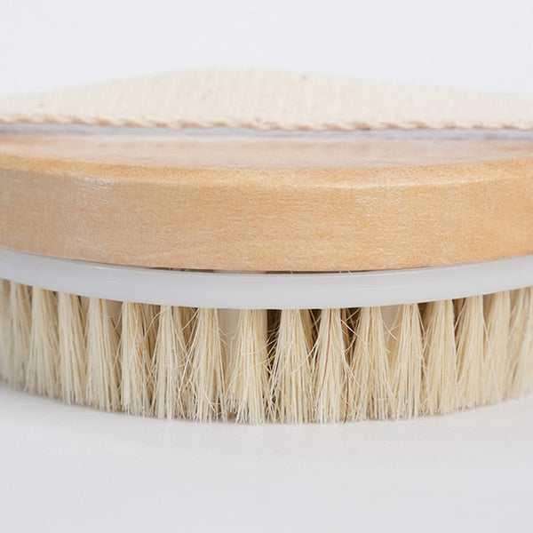 Wood Body Scrubber Dry Brush | Round Shaped