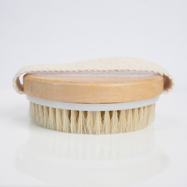 Wood Body Scrubber Dry Brush | Round Shaped