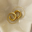 Brass Earrings for Women | Gold Finish | Swirl & Twirl