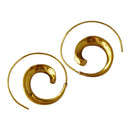 Brass Earrings for Women | Gold Finish | Swirl & Twirl