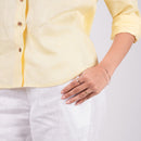 Linen Shirt for Women | Yellow | Full Sleeves