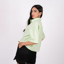 Linen Shirt for Women | Kiwi Green | Drop Shoulder