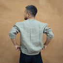 Striped Linen Shirt for Men | Oversized Shirt | Grey