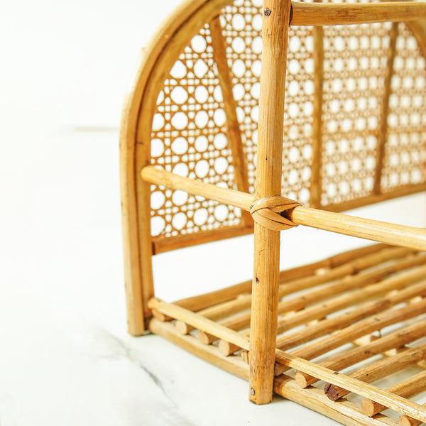 Rattan Magazine Holder | Beige | 35 cm