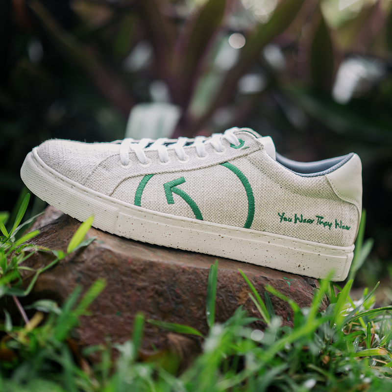 Organic Canvas White Sneakers for Men