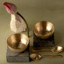 Brass Bowl & Spoon Set | Sahej | Set of 4