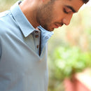 Men's Blue Polo T-Shirt | Cotton | Half Sleeves